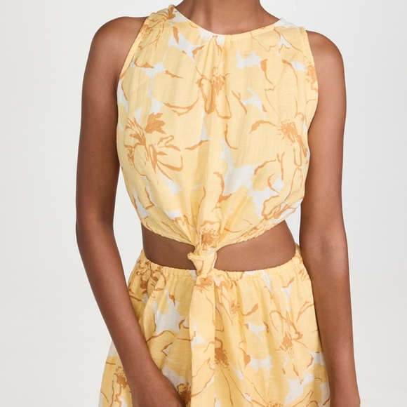 FAITHFUL THE BRAND Anthropologie Linen Cut-Out Mini Dress - Picture 5 of 14